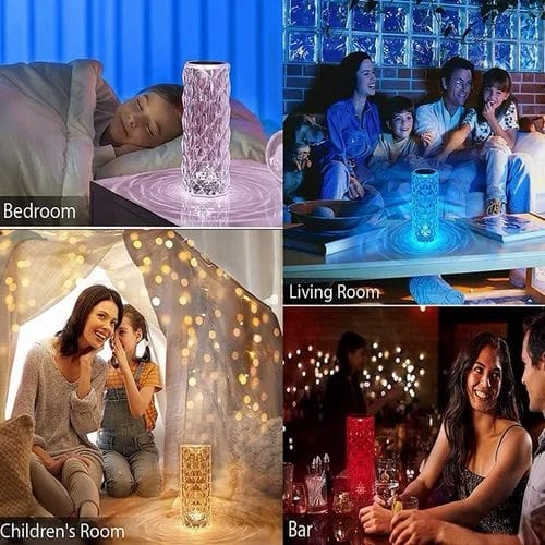 Rose Crystal Diamond Table Lamp